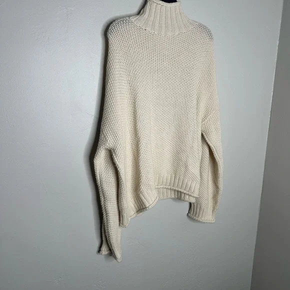 Reformation Ivory Mock Neck Baby Alpaca Cream Knit Sweater - Picture 6 of 8